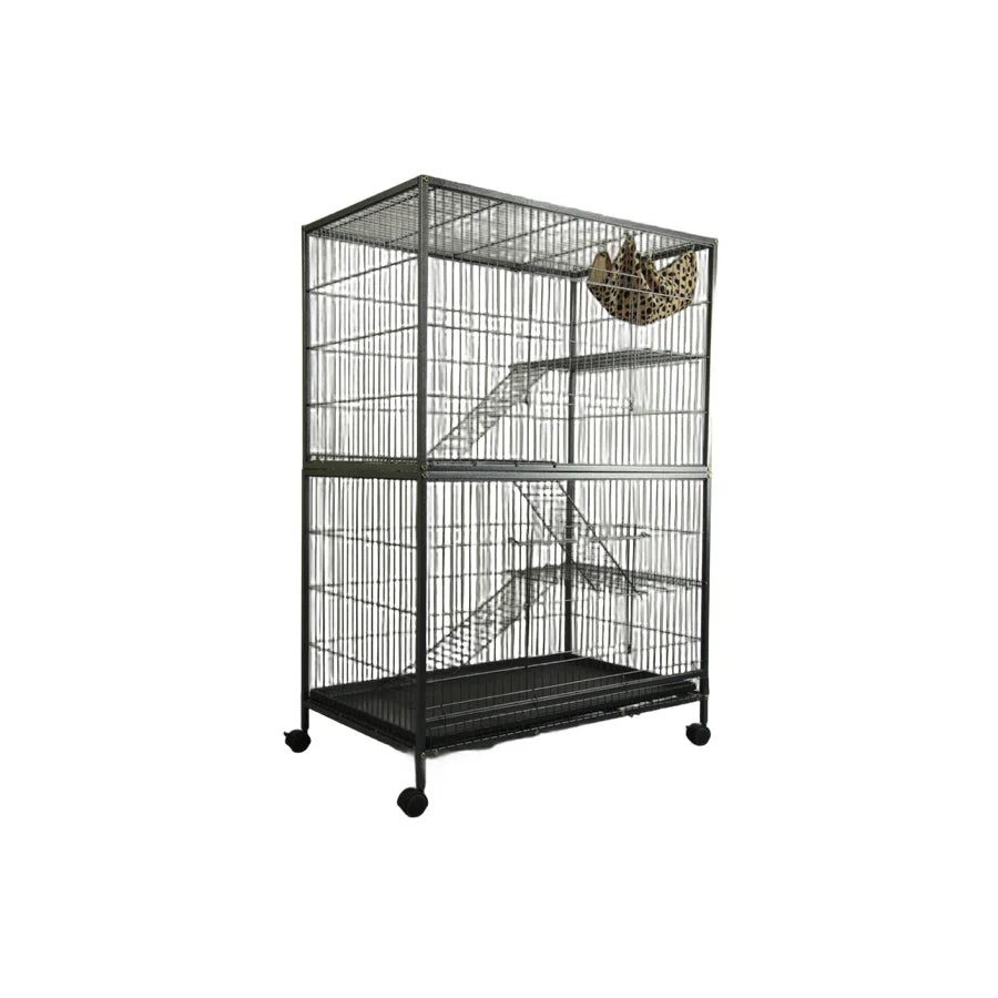 Bird Cage Ferret Parrot Aviary Cat Castor 4 Level 140 cm