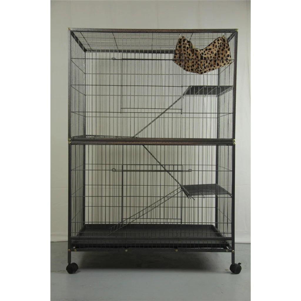 Bird Cage Ferret Parrot Aviary Cat Castor 4 Level 140 cm