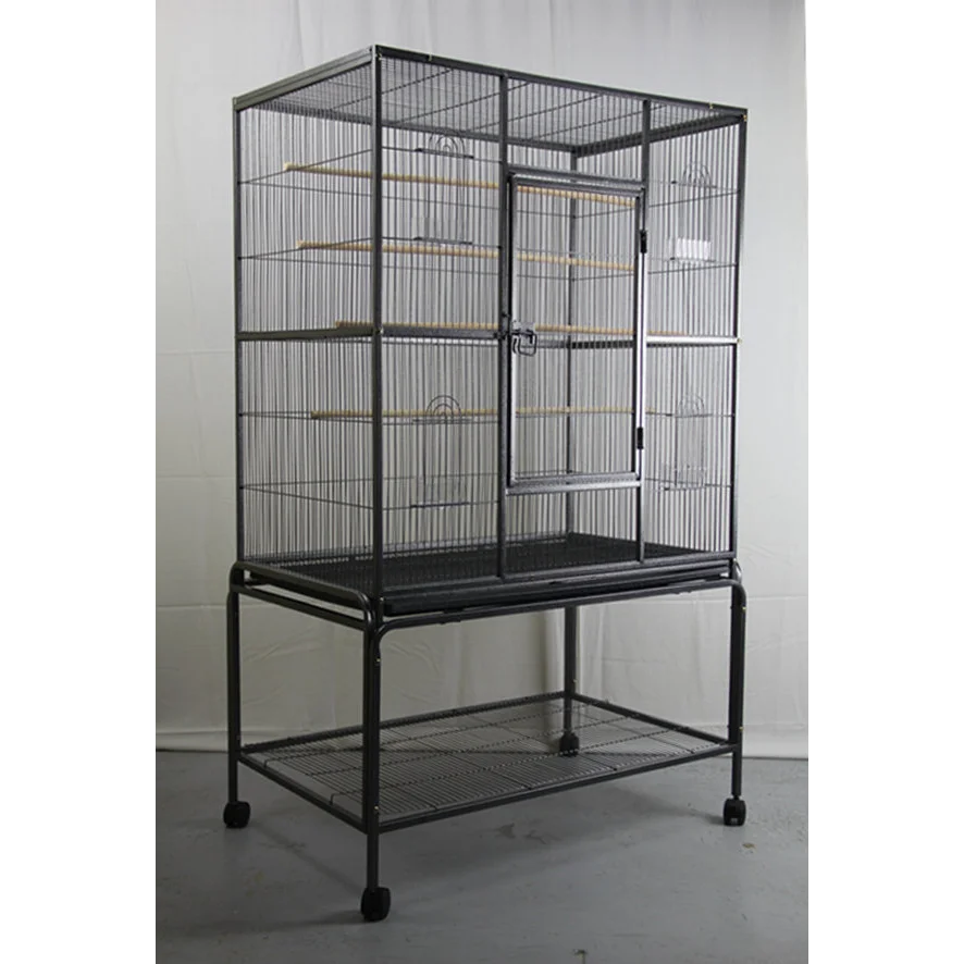 Bird Cage Large 140 cm Parrot Budgie Aviary With Stand