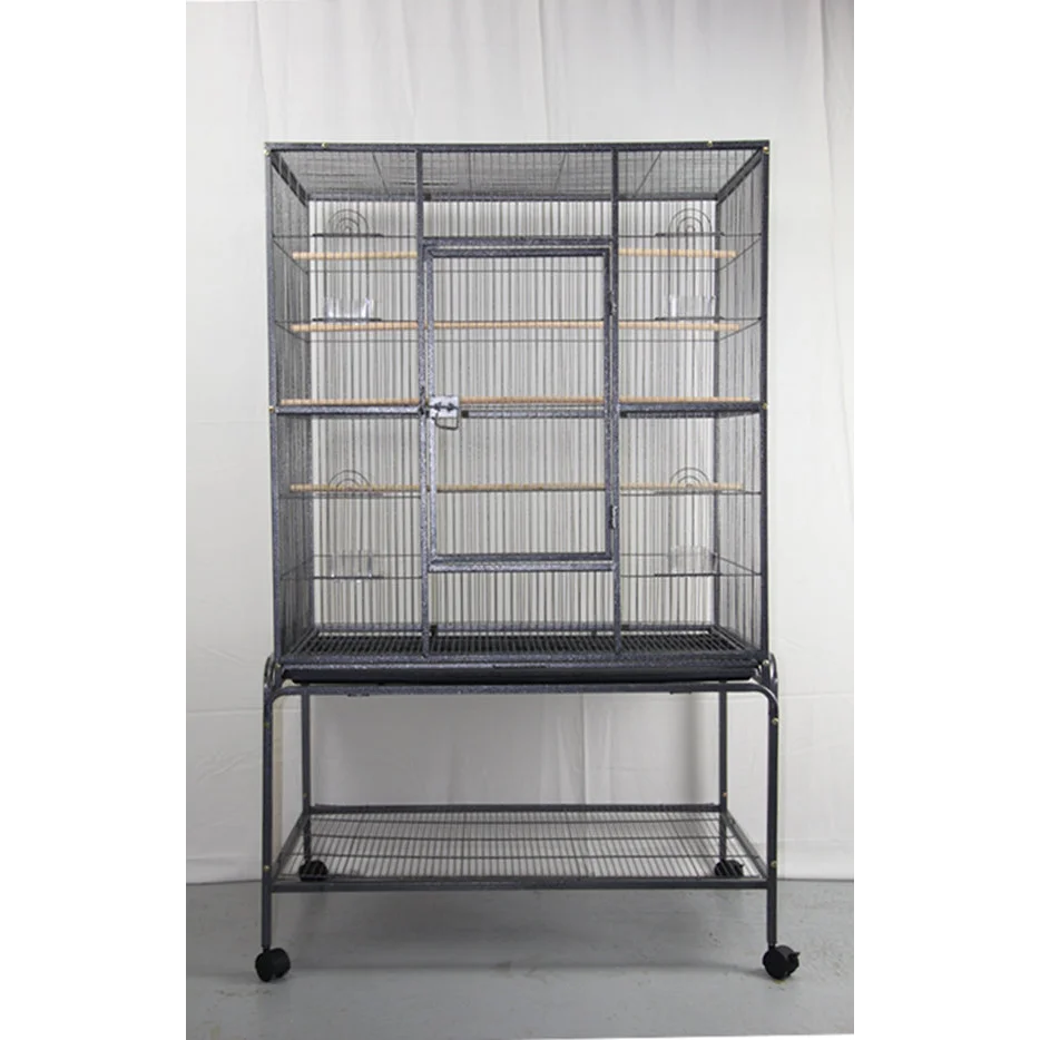 Bird Cage Large 140 cm Parrot Budgie Aviary With Stand