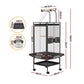 155cm pet cage with foldable wire crate and plastic floor tray