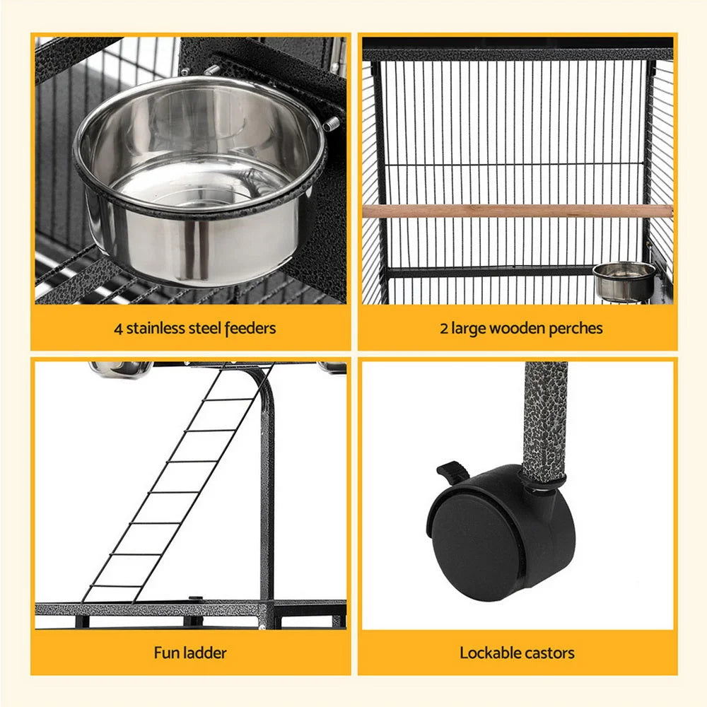 Bird Cage Large 155CM Parrot Aviary Stand-Alone with Budgie