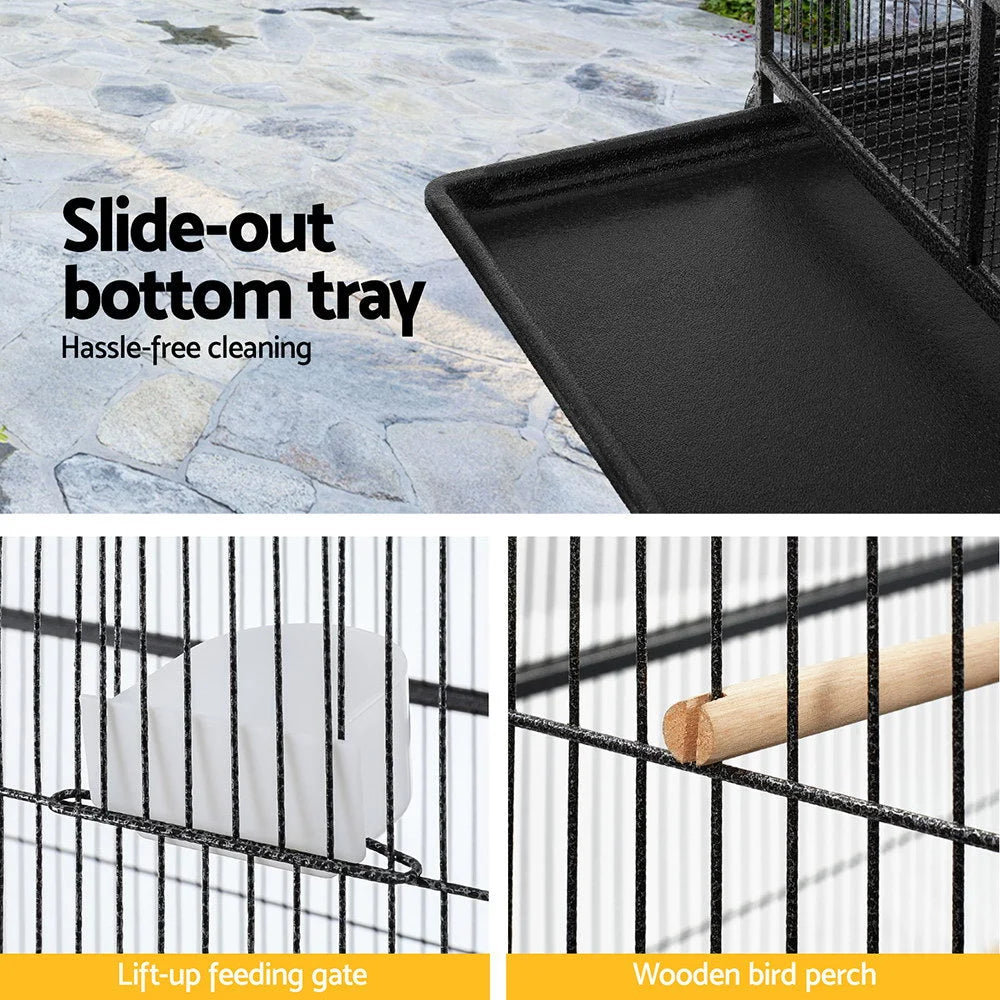 Bird Cage Large 160cm Parrot Aviary with Stand & Castor