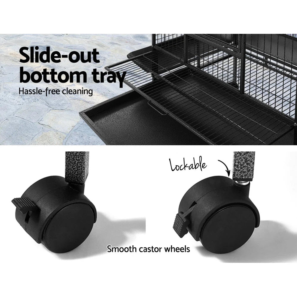 Bird Cage Large 168CM Pet Cages Aviary Travel Stand Budgie