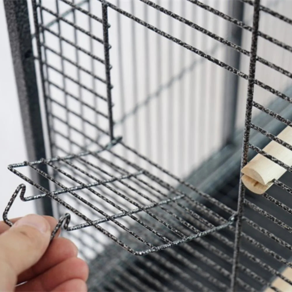 Bird Cage Large Budgie Parrot Aviary Carrier with Stand &