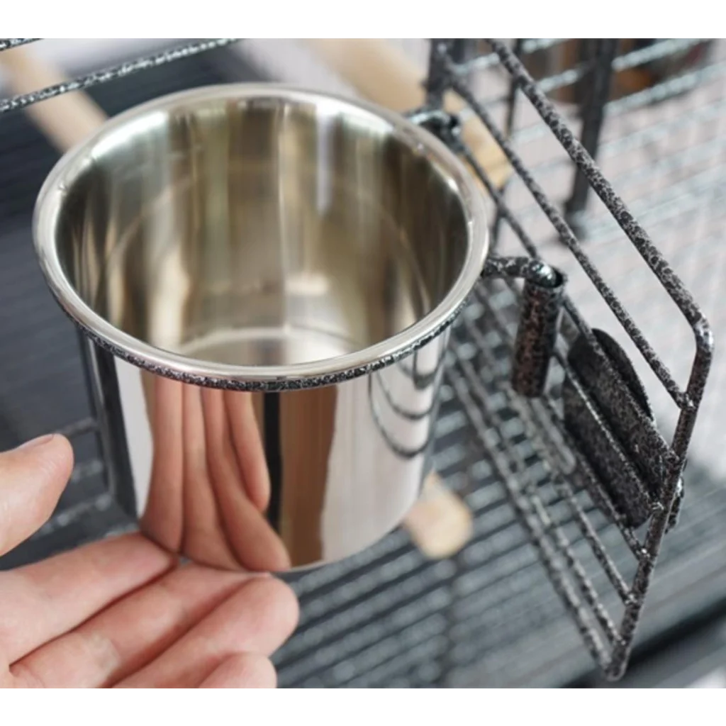 Bird Cage Large Budgie Parrot Aviary Carrier with Stand &