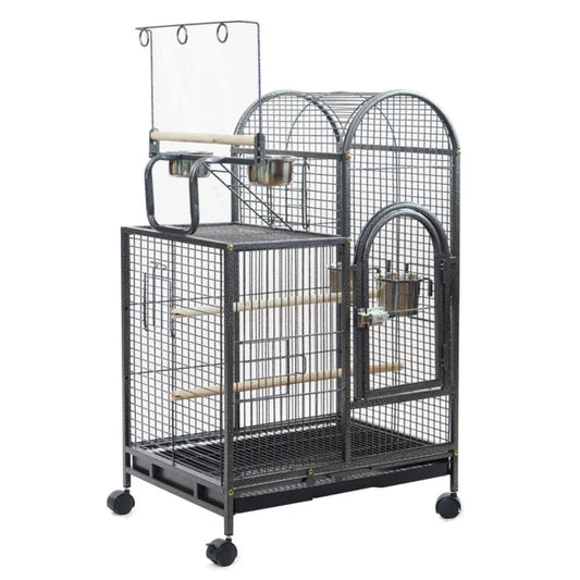Bird Cage Large Budgie Parrot Aviary Carrier with Wheel