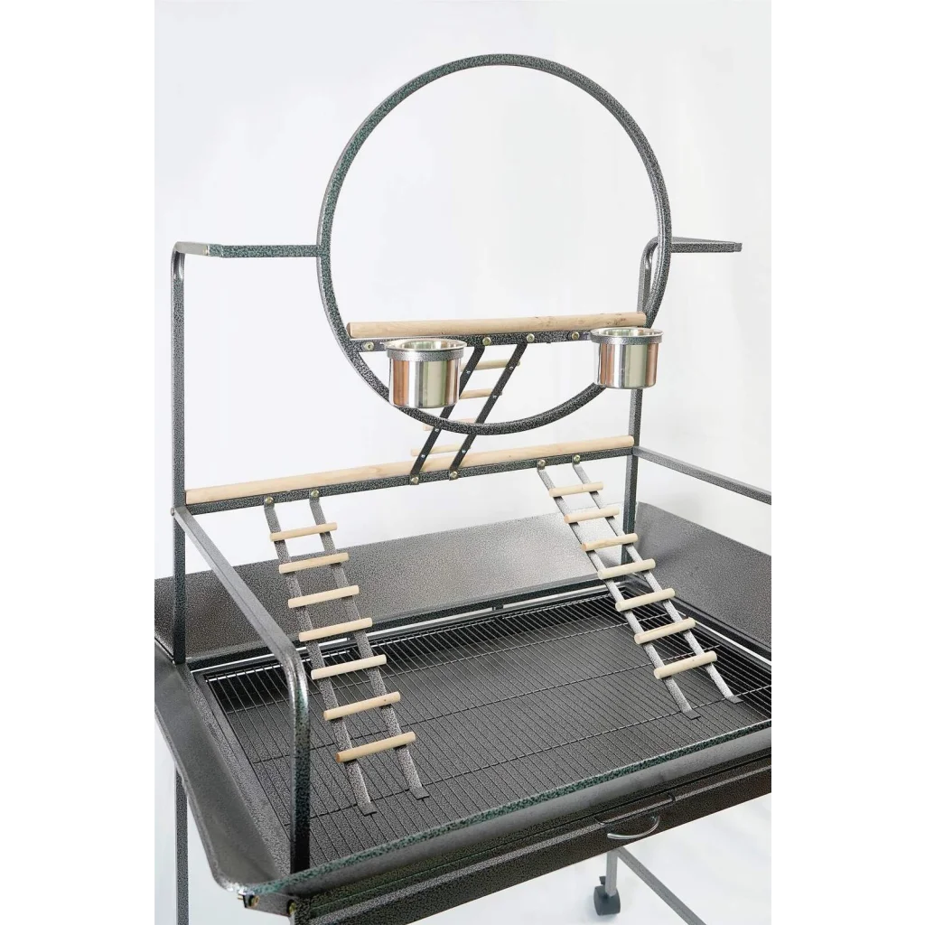 Bird Cage Large Parrot Playpen Gym Toy Stand with Ladder