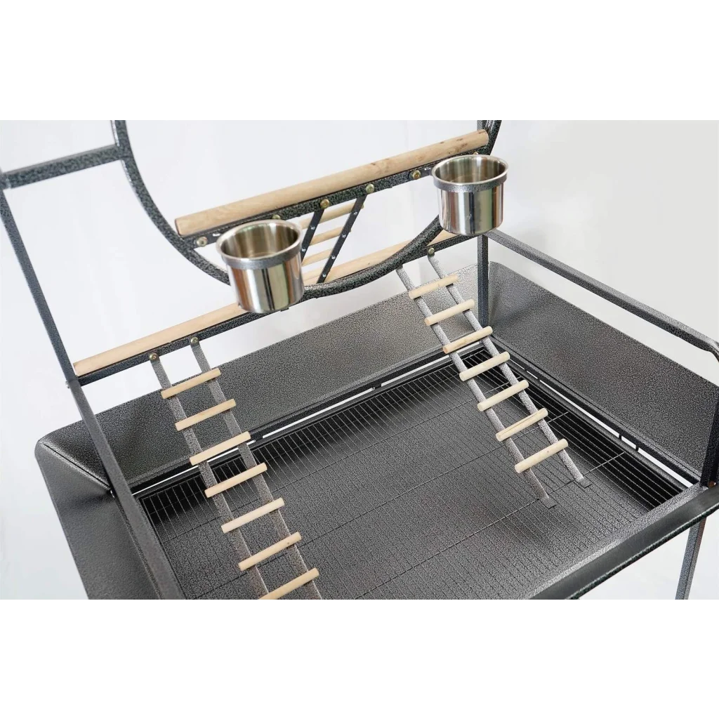 Bird Cage Large Parrot Playpen Gym Toy Stand with Ladder