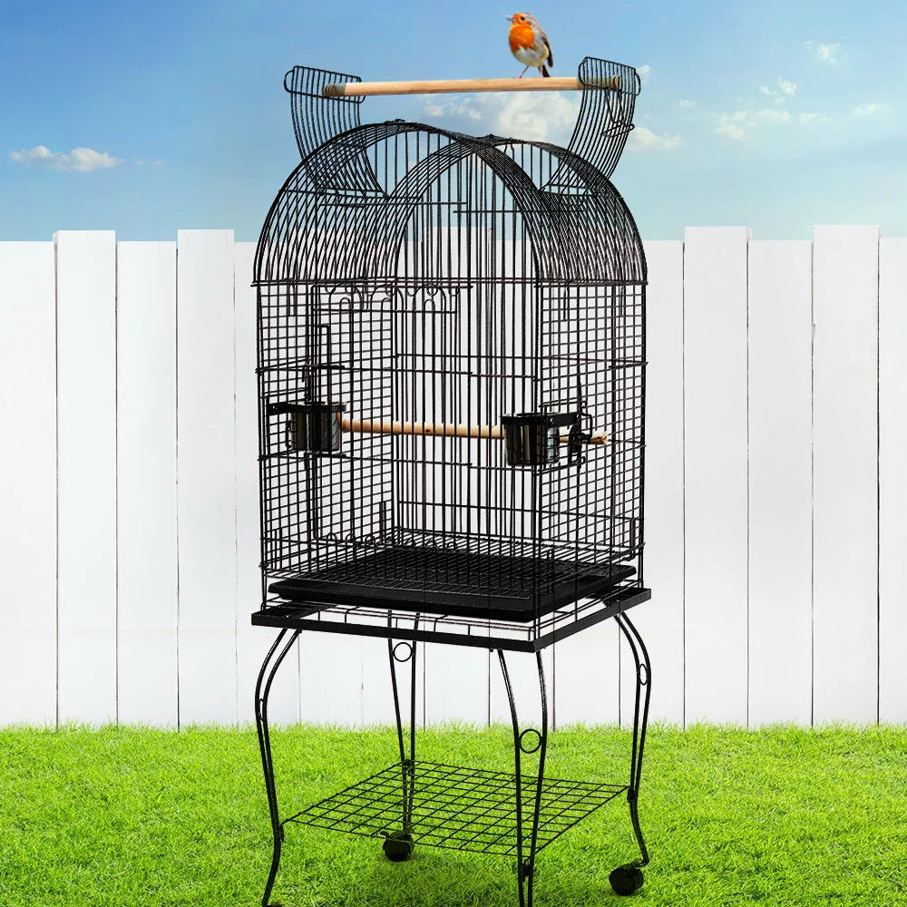 Bird Cage Large with Perch Black - Bird
