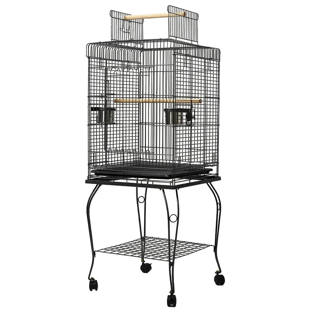 Bird Cage Large with Perch Black - Bird