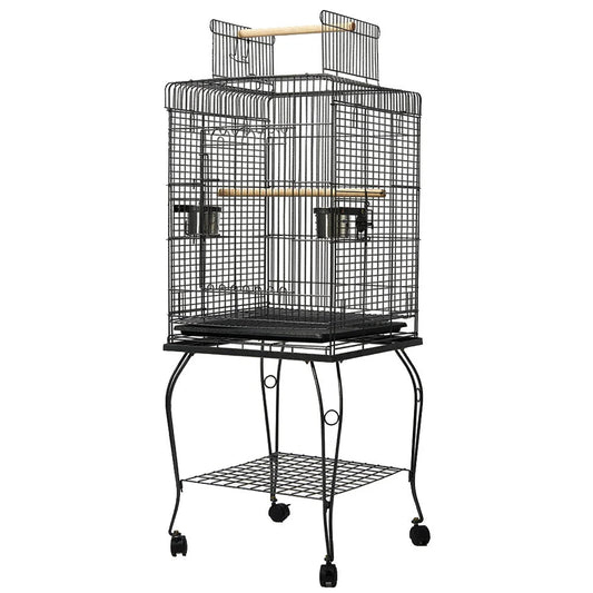 Bird Cage Large with Perch Black - Bird