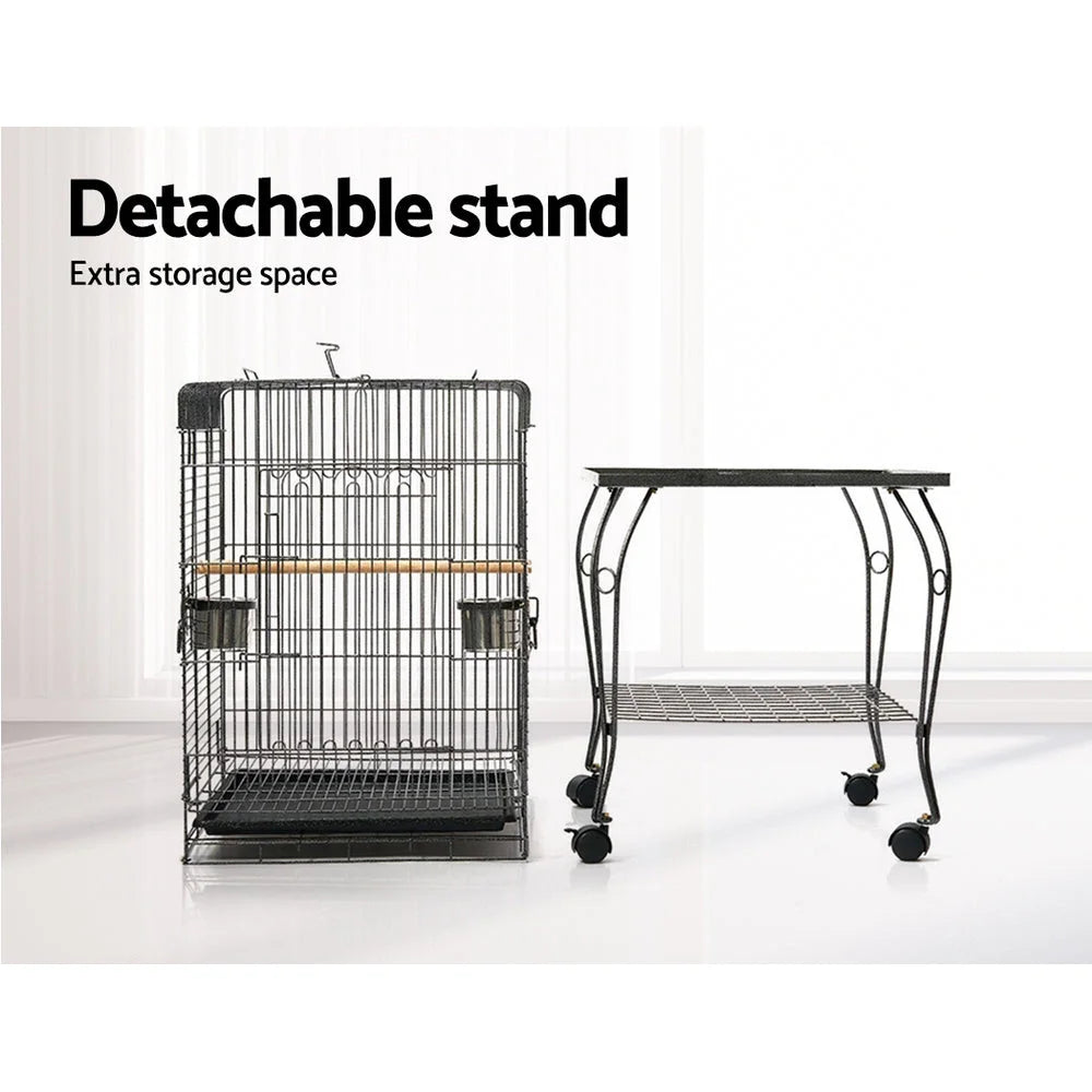 Bird Cage Large with Perch Black - Bird
