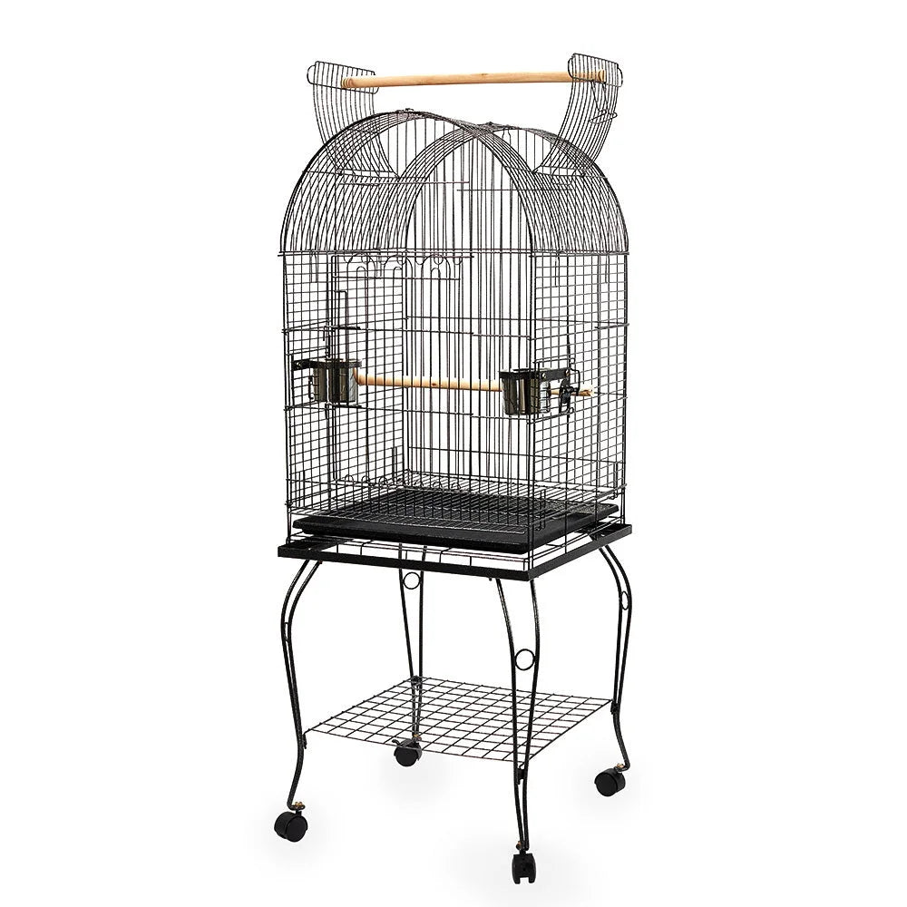 Large bird cage with Perch Black parrot pet