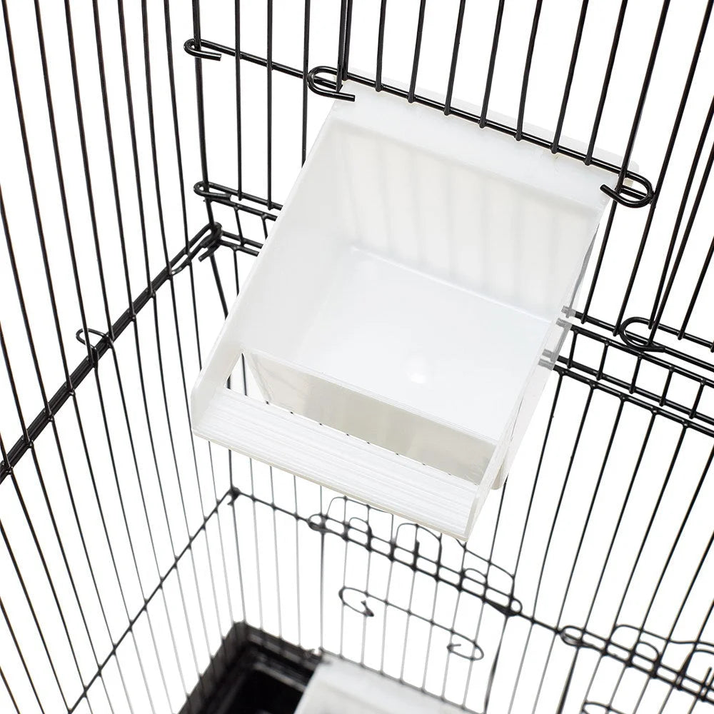 Bird Cage Medium with Perch - Black - Bird