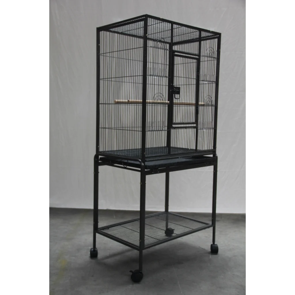 Bird Cage Parrot Aviary Pet Budgie Stand-alone Perch Castor