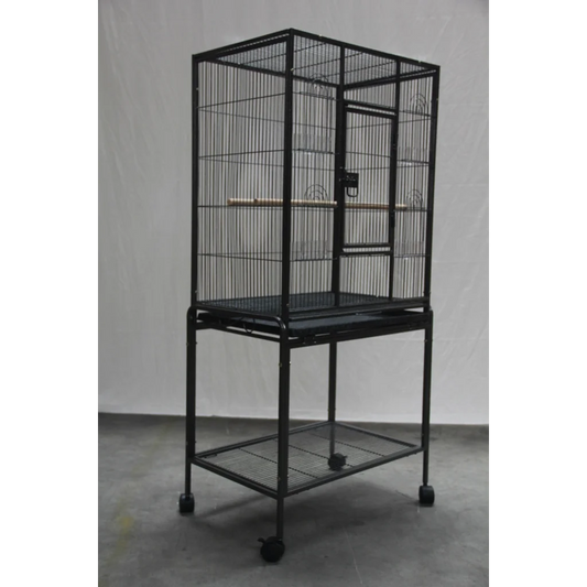 Bird Cage Parrot Aviary Pet Budgie Stand-alone Perch Castor