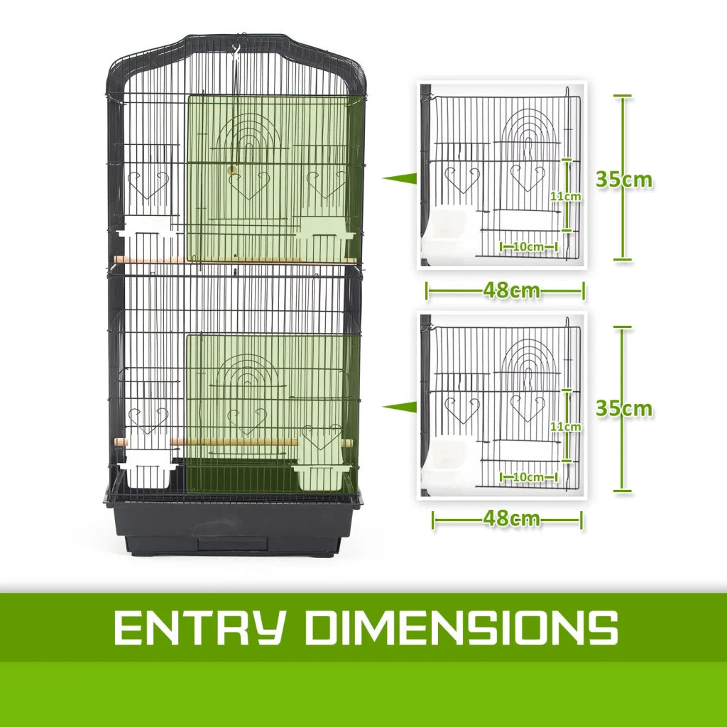 Bird Cage Parrot Aviary Veer 2-IN-1 Design 92cm