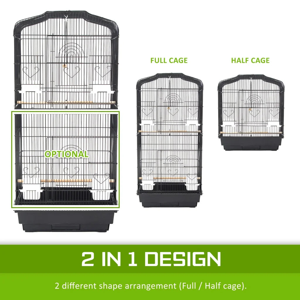 Bird Cage Parrot Aviary Veer 2-IN-1 Design 92cm