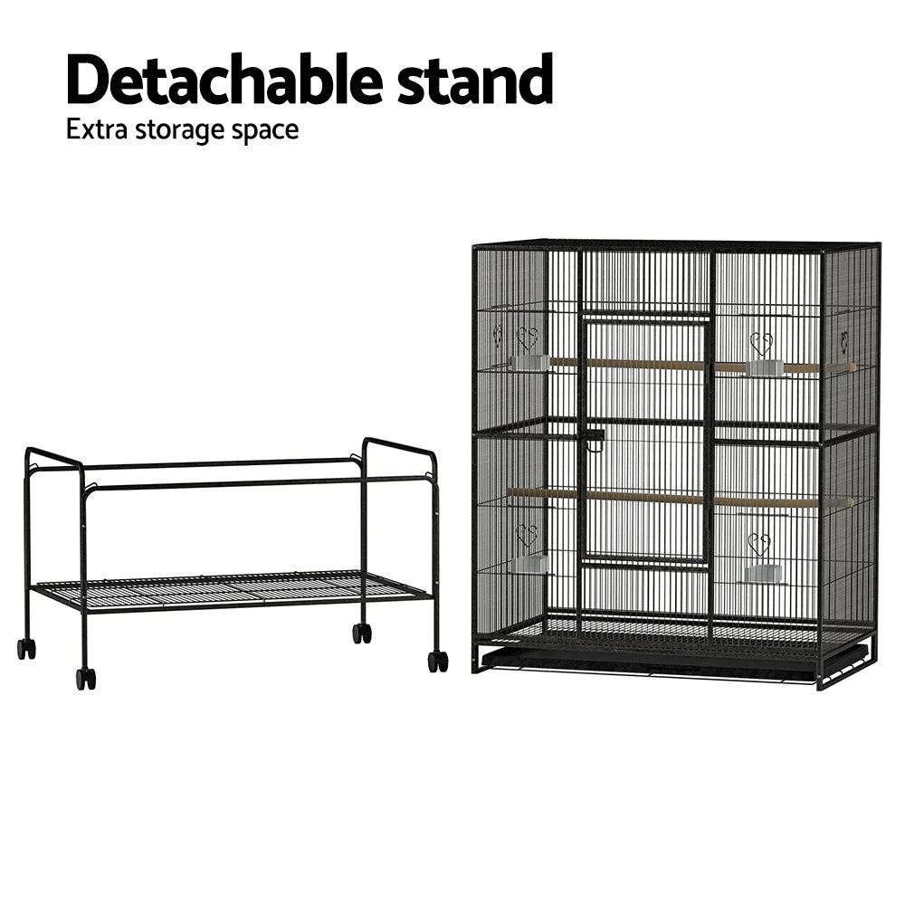 Bird Cage Pet Cages Aviary 137CM Large Travel Stand Budgie