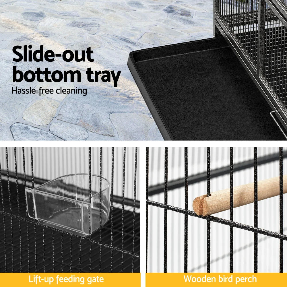 Bird Cage Pet Cages Aviary 137CM Large Travel Stand Budgie
