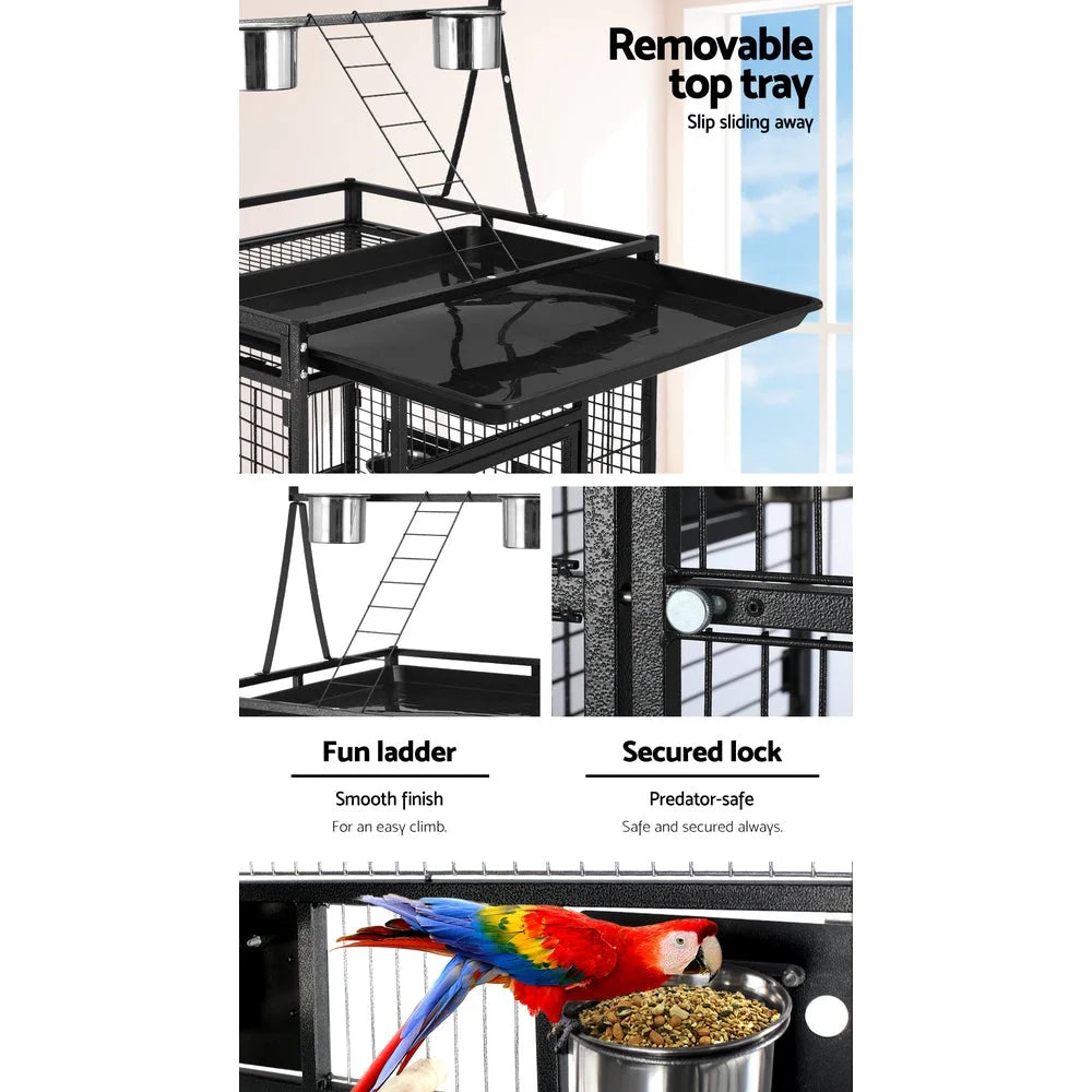 Bird Cage Pet Cages Aviary 173CM Large Travel Stand Budgie