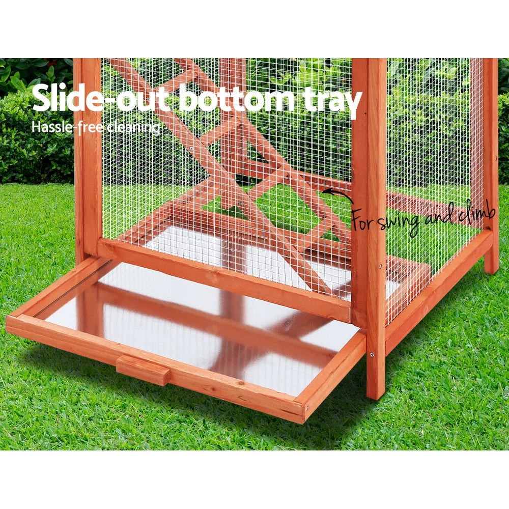 Bird Cage Wooden Pet Cages Aviary Large Carrier Travel