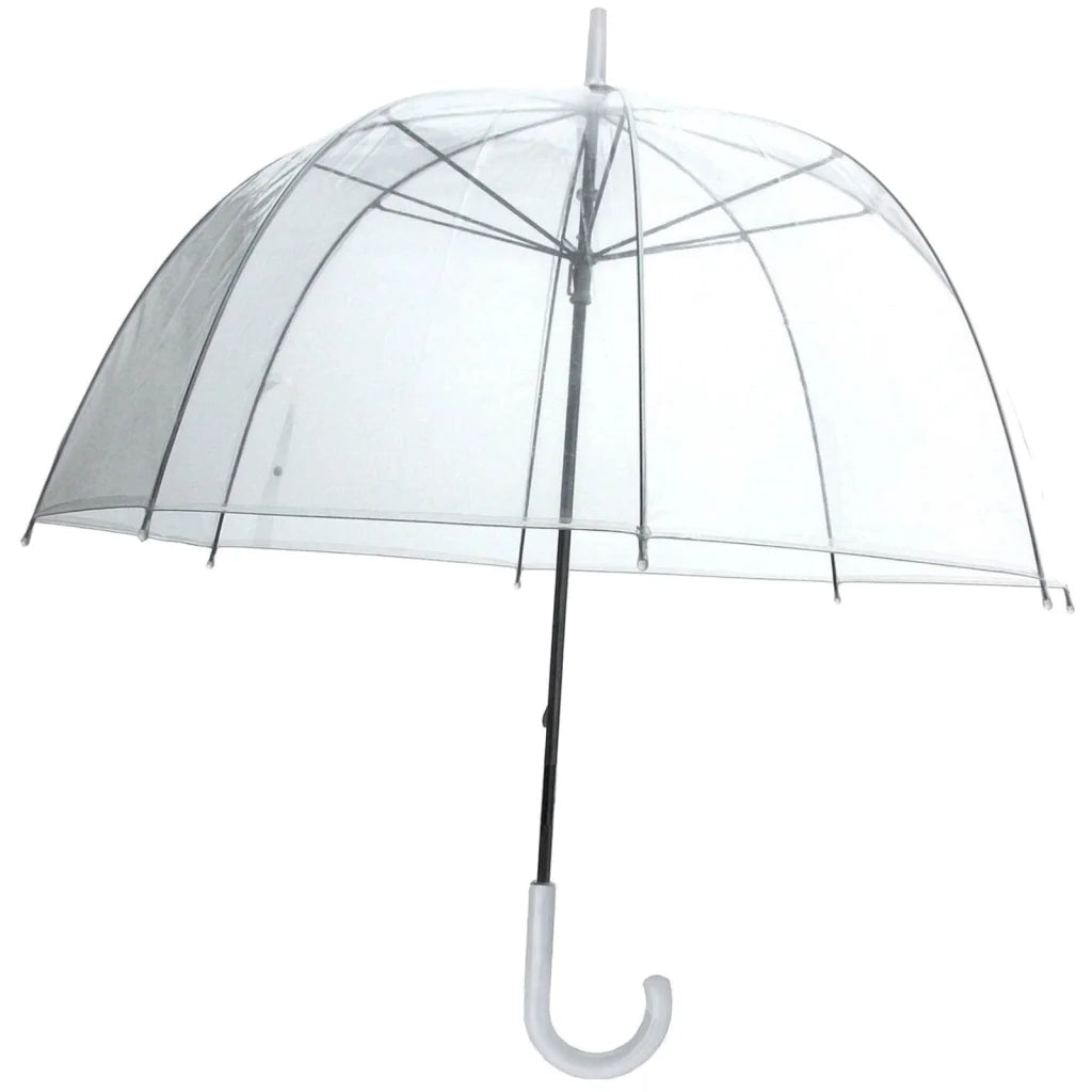 Birdcage Clear Dome Umbrella Wedding Rain Transparent Parasol