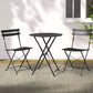 Bistro Set 3PC Outdoor Steel Table and Chairs Patio