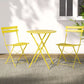 Bistro Set 3PC Outdoor Steel Table and Chairs Patio