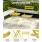 Bistro Set 3PC Outdoor Steel Table and Chairs Patio