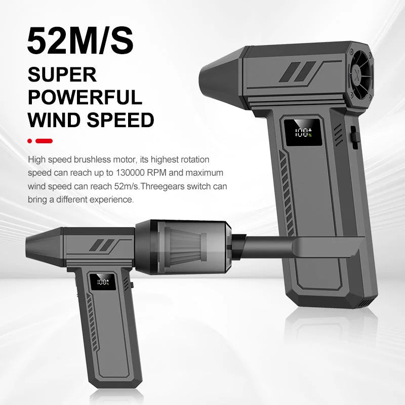 Black 130,000 Turn Compact Handheld Air Blower and Vacuum