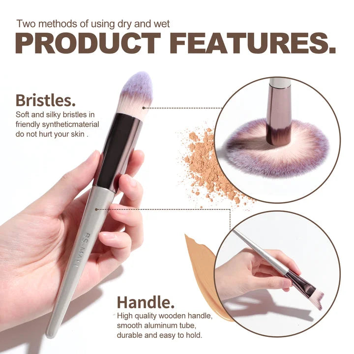 Black 18-Piece Makeup Brush Set - Professional Synthetic