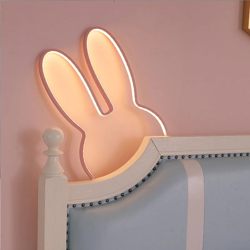 Black 29x30cm Adorable Bunny LED Wall Night Light - USB