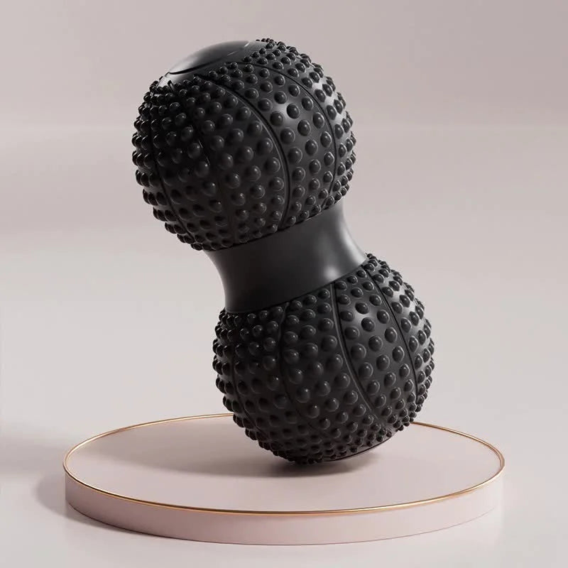 Black 2pcs Fascia Ball Foot Arch Massager Peanut Ball