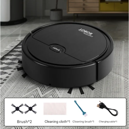 Black 3-in-1 Smart Robot Vacuum Cleaner - Automatic