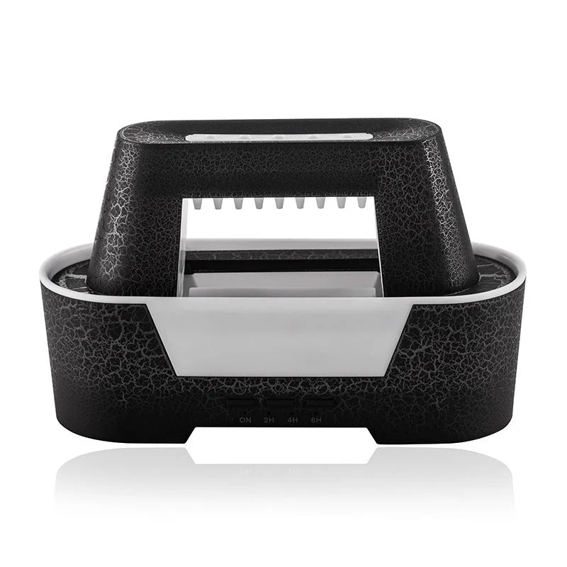 Black 300ml Ultrasonic Aroma Diffuser with Cracked Light