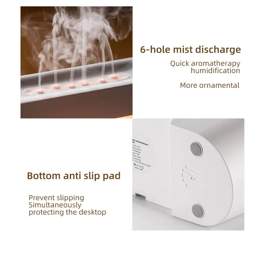 Black 300ml Ultrasonic Aroma Diffuser with Cracked Light