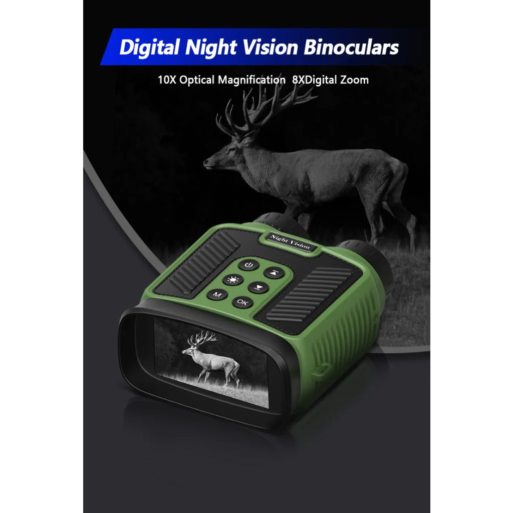 Black 4K Ultra HD Digital Night Vision Binoculars