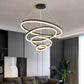 Black 5 Rings Minimalist LED Pendant Light Adjustable