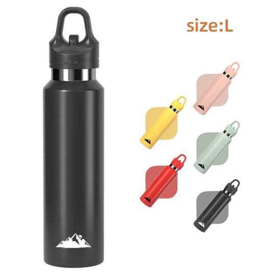 Black 680ml Insulated Stainless Steel Water Bottle Leakproof