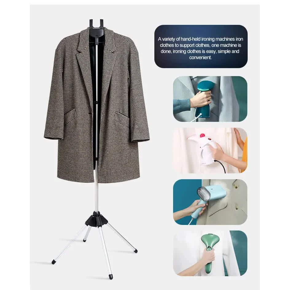 Black Adjustable Foldable Garment Steamer Stand –