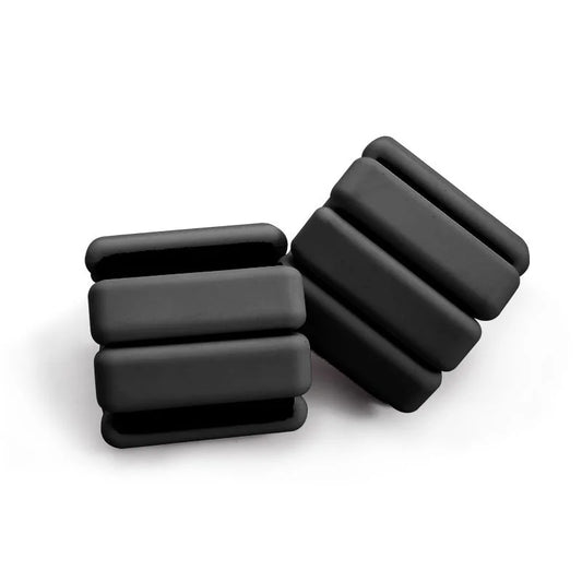 Black Adjustable Silicone Wrist & Ankle Weights - 2lb Pair
