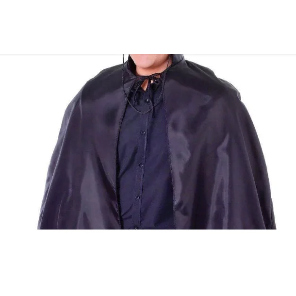 Black Adult Cape Costume Halloween Cloak Bandit Vampire
