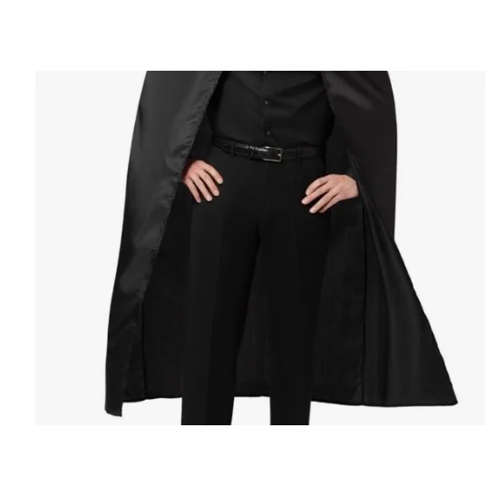Black Adult Cape Costume Halloween Cloak Bandit Vampire