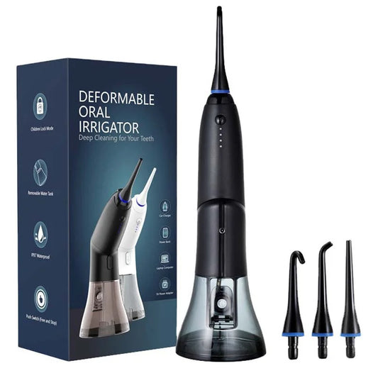 Black Advanced Portable Water Flosser - Rechargeable Oral