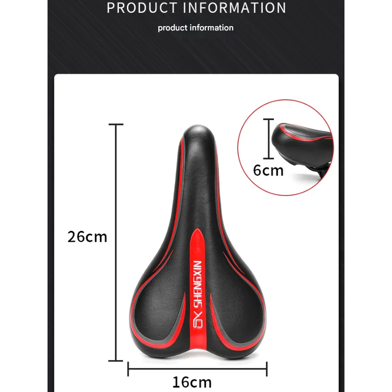 Black and blue Mountain Bike Saddle - Comfortable