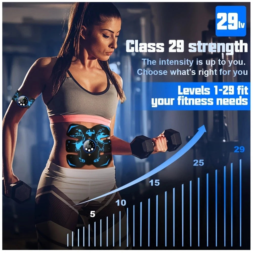 Black and Blue Ultimate EMS Muscle Stimulator Kit - USB