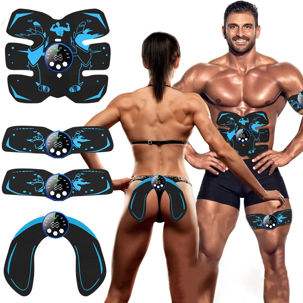 Black and Blue Ultimate EMS Muscle Stimulator Kit - USB