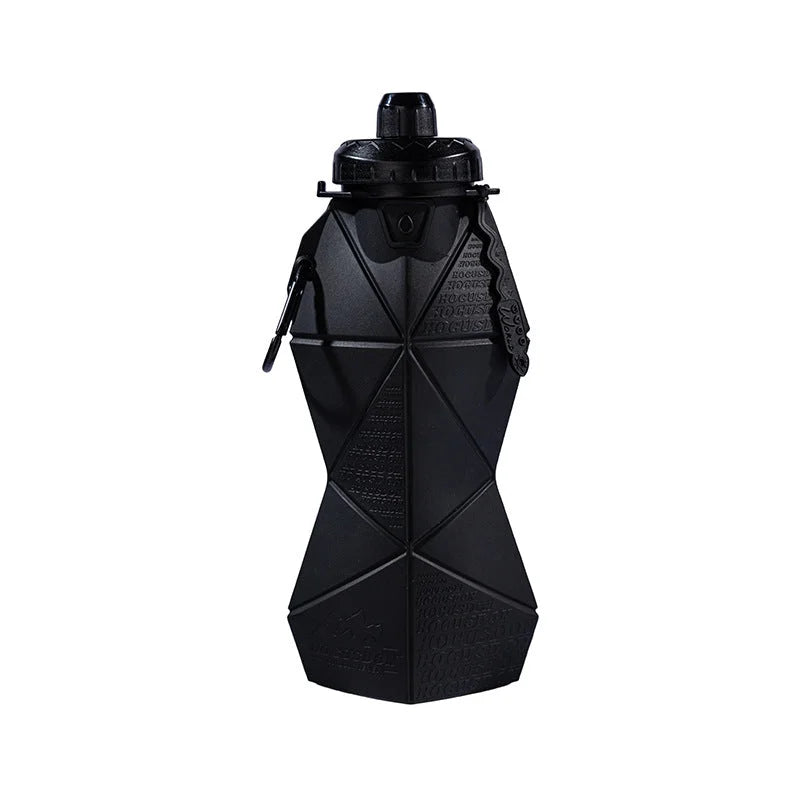 Black Cup Lid Ultimate Foldable Silicone Water Bottle